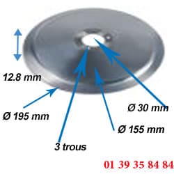 LAME COUPE JAMBON - OMAS - Ø 195 MM