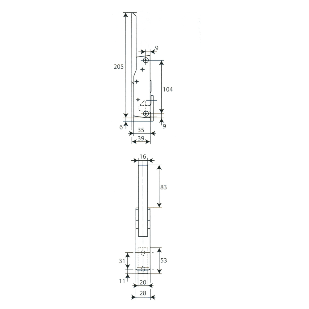 POIGNEE AUTOMATIQUE FERMOD 880 GALET NYLON