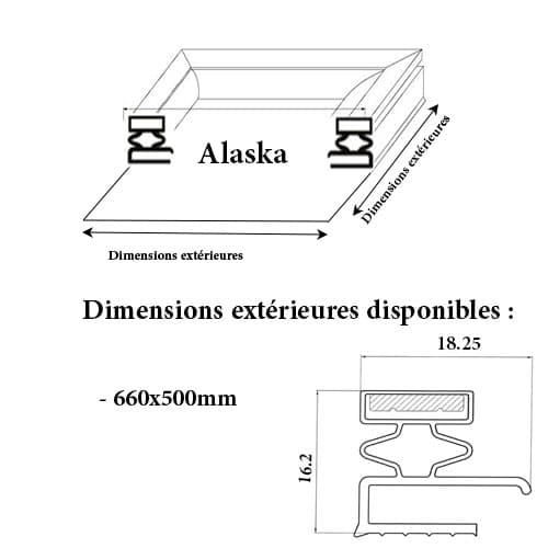 JOINT CADRE MAGNETIQUE 660x500 ADAPTABLE ALASKA