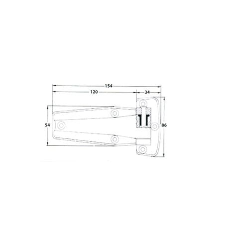 CHARNIERE FERMOD 720 CHROMEE