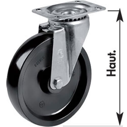 ROULETTE FOUR PIVOTANTE-HT -EN RESINE PHENOLIQUE Ø 100 MM