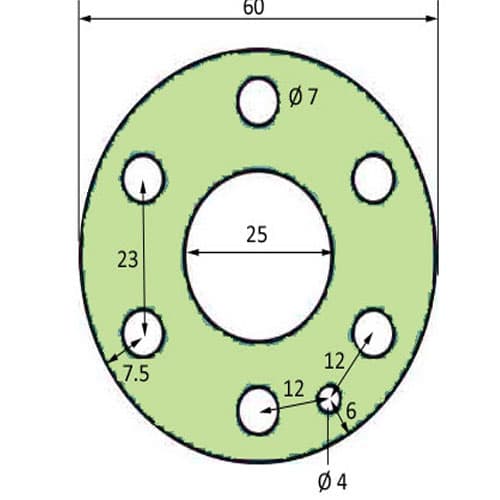 JOINT POUR APPAREIL A BUEE DIAMETRE EXTERIEUR 60 MM ADAPTABLE FOUR BONGARD