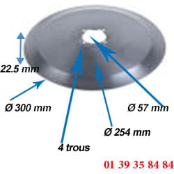 LAME COUPE JAMBON - OMAS - Ø 300 MM