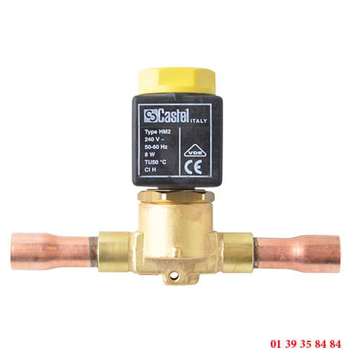 ELECTROVANNE FROID NORMALEMENT FERMEE RACCORDS A SOUDER ODF ADAPTABLE CASTEL