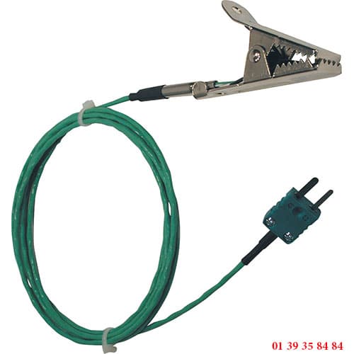 SONDE PINCE CROCODILE THERMOCOUPLE K - Longueur 2 m