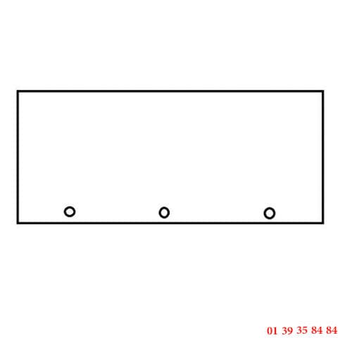 VITRE ANGOULVANT- 3 PERCAGES - 900x270x6 mm