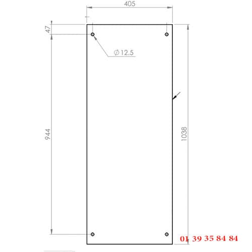 VITRE EXT. EUROFOURS 405X1038MM