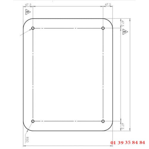 VITRE FOUR EUROFOUR 550X820X6