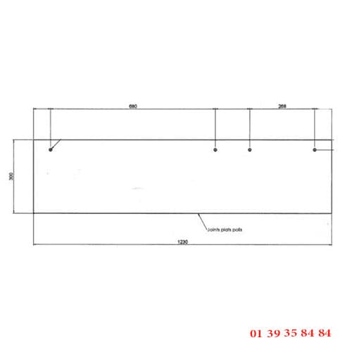 VITRE FOUR A SOLE MODULAIRE 1230x300x6