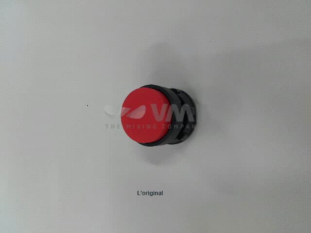 TETE BOUTON POUSSOIR ROUGE