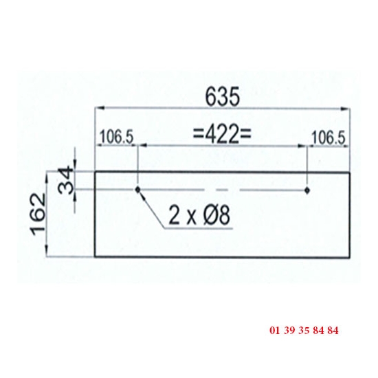 VITRE DE FOUR 2 PERCAGES - Pour four COMPAGNON C 600