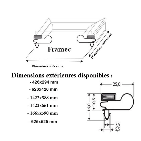 JOINT CADRE MAGNETIQUE ADAPTABLE FRAMEC