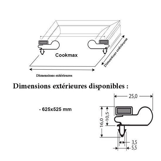 JOINT MAGNETIQUE ADAPTABLE COOKMAX 625X525